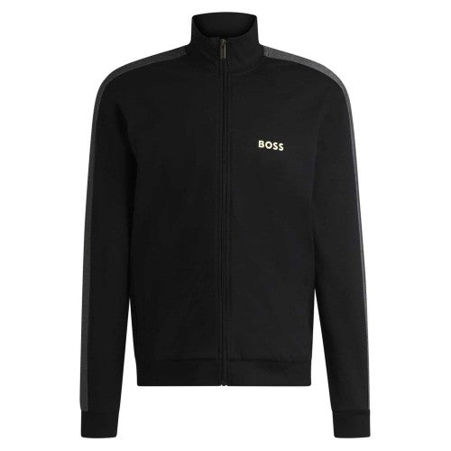 Front - Boss Mens Mock Neck Track Jacket