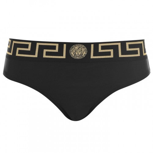 Front - Versace Womens/Ladies Geometric Taped Bikini Bottoms