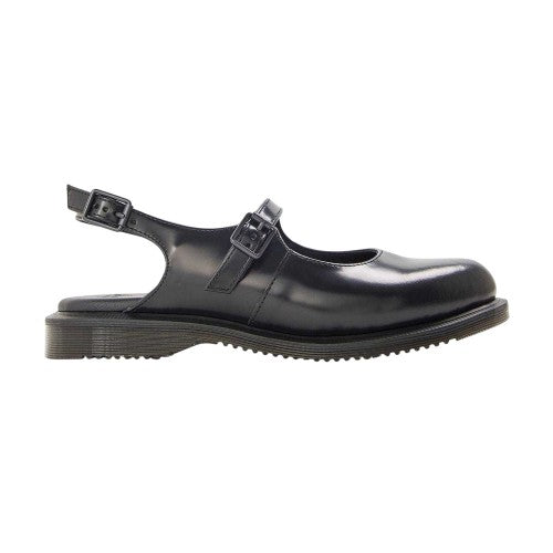 Front - Dr Martens Womens/Ladies Madaline Leather Sling Back Mary Janes