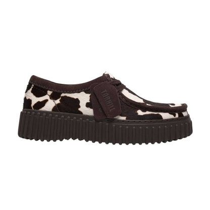Front - Clarks Womens/Ladies Torhill Bee Patent Leather Platform Moccasins
