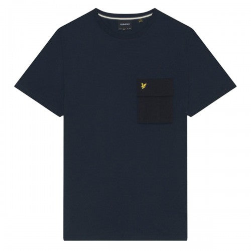 Front - Lyle & Scott Mens Woven Pocket T-Shirt