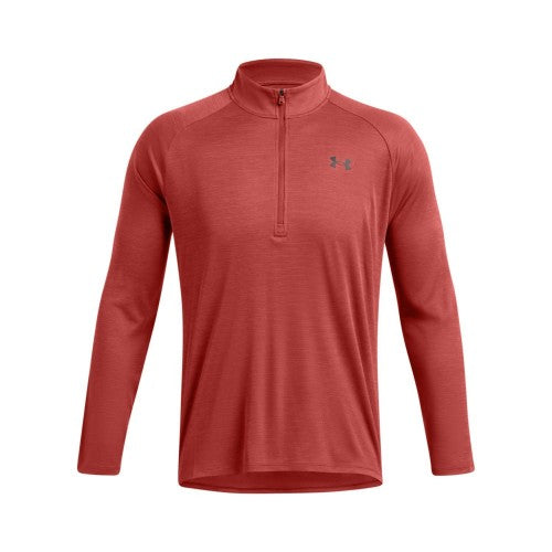 Front - Under Armour Mens Tech Textured Half Zip Top