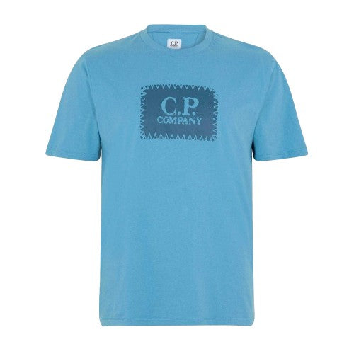 Front - C.P. Company Mens Block Logo Short-Sleeved T-Shirt