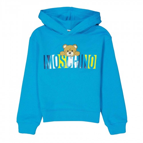Front - Moschino Childrens/Kids Teddy Bear Logo Hoodie