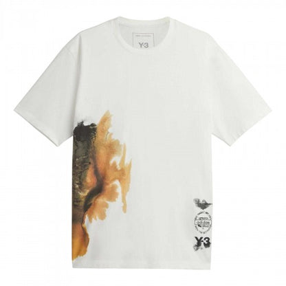 Front - Y-3 Mens Abstract T-Shirt