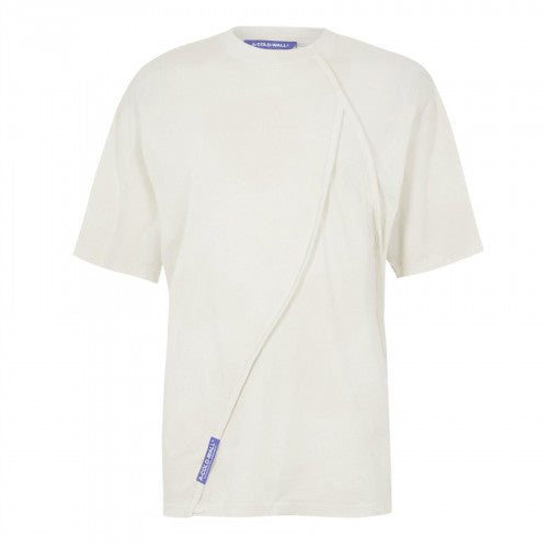 Front - A-COLD-WALL Mens Chartered Asymmetric T-Shirt