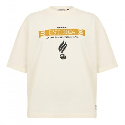Front - Summer Games Mens Laurel Logo Oversized T-Shirt