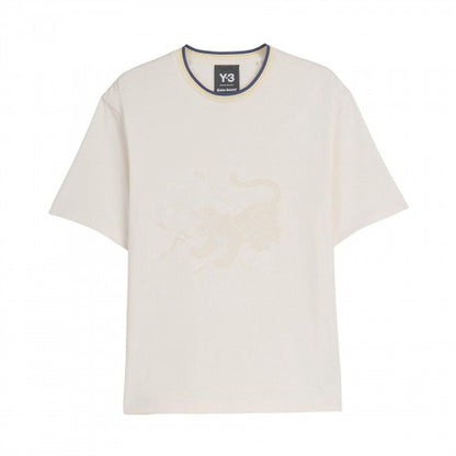 Front - Y-3 Mens Wales Bonner Graphic Print T-Shirt