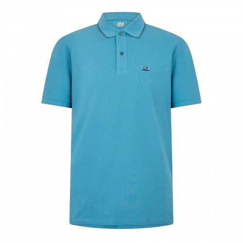 Front - C.P. Company Mens Logo Cotton Polo Shirt
