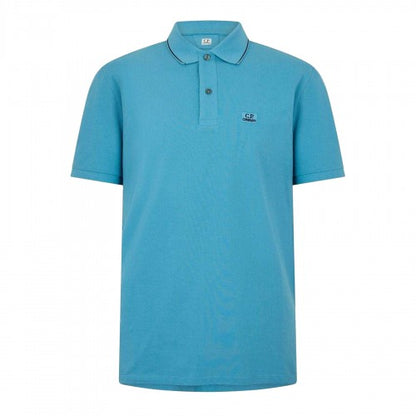 Front - C.P. Company Mens Logo Cotton Polo Shirt