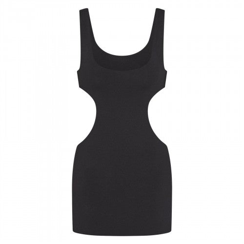 Front - Skims Womens Jersey Cut Out Mini Dress
