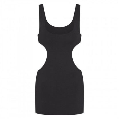 Front - Skims Womens Jersey Cut Out Mini Dress