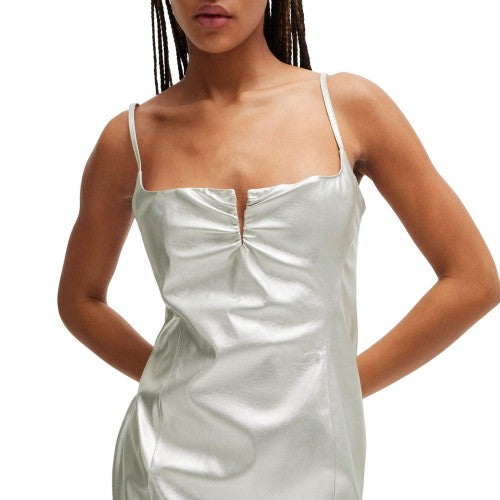 Front - Hugo Womens/Ladies Kateresa-1 Faux Leather Mini Dress