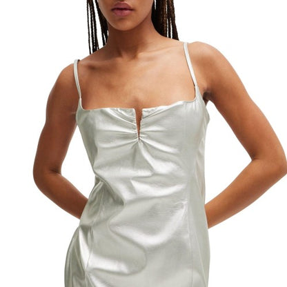 Front - Hugo Womens/Ladies Kateresa-1 Faux Leather Mini Dress