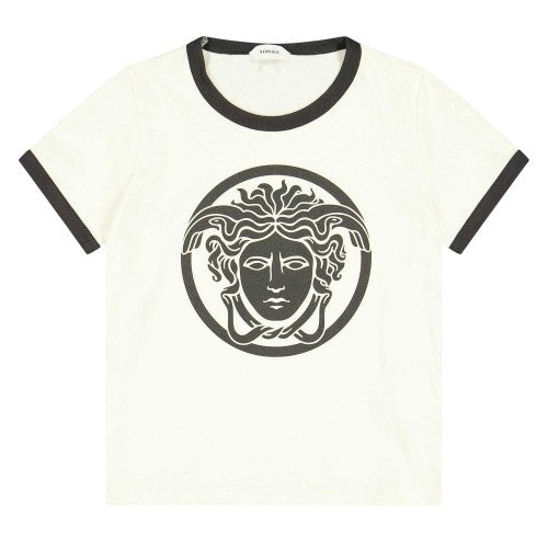 Front - Versace Childrens Kids Iconic Medusa T-Shirt