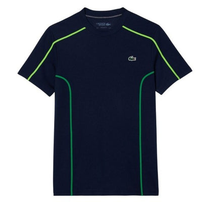 Brown - Front - Lacoste Mens Pique Ultra Dry Tennis T-Shirt