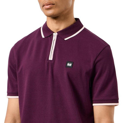 Front - Weekend Offender Mens Shore Zipped Polo Shirt