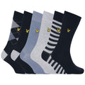 Front - Lyle & Scott Mens Mixed Dress Socks (Pack of 6)