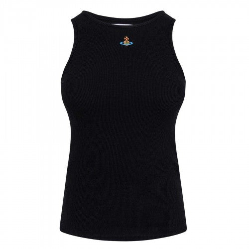 Front - Vivienne Westwood Womens Ladies Embroidered Logo Vest Top
