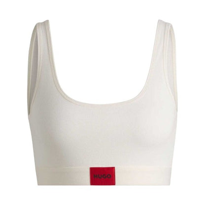 Front - Hugo Womens/Ladies Logo Cotton Stretch Bralette