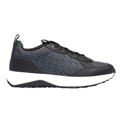 Front - Hugo Boss Mens Repeat Logo Material Mix Trainers