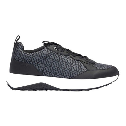 Front - Hugo Boss Mens Repeat Logo Material Mix Trainers