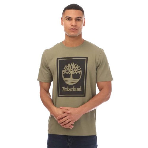 Front - Timberland Mens Stack Logo T-Shirt