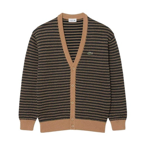 Front - Lacoste Mens Jacquard Cardigan