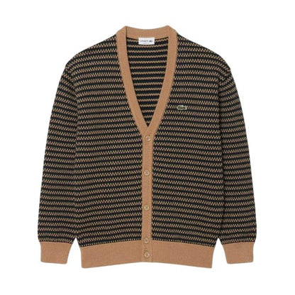 Front - Lacoste Mens Jacquard Cardigan