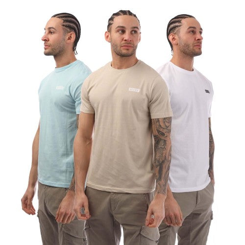 Front - Nicce Mens Krylbo T-Shirt (Pack of 3)