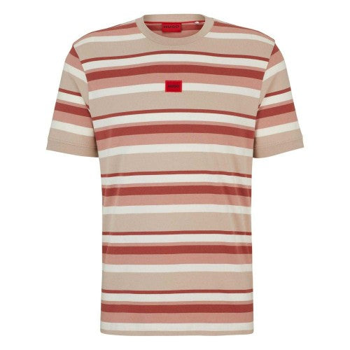 Front - Hugo Mens Diragolino Striped T-Shirt