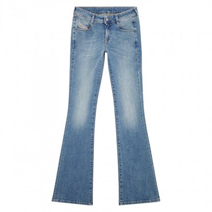 Front - Diesel Womens Ebbey Cotton Denim Bootcut Jeans