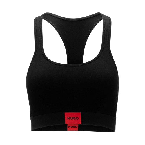 Front - Hugo Womens/Ladies Logo Cotton Padded Bralette