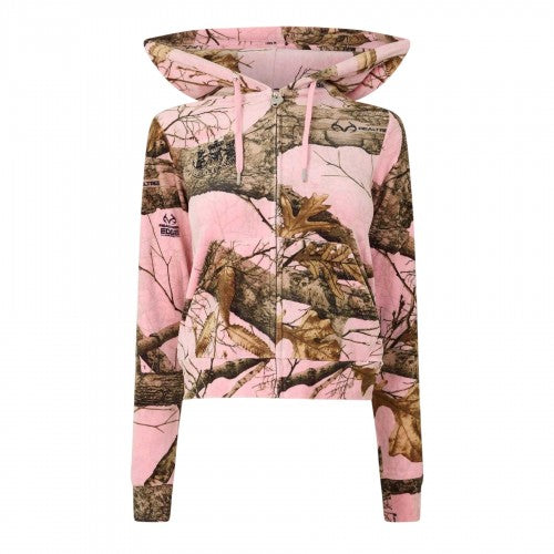 Front - Pleasures Unisex Adult Camouflage Full Zip Hoodie