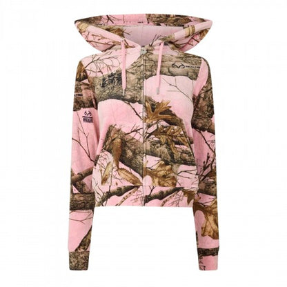 Front - Pleasures Unisex Adult Camouflage Full Zip Hoodie