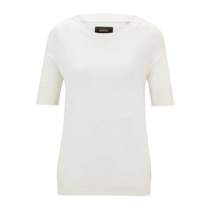 Front - Boss Womens/Ladies Eleanza Silk Short-Sleeved Top