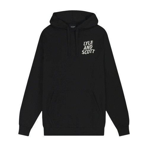 Front - Lyle & Scott Mens Ripple Logo Hoodie
