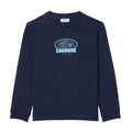 Front - Lacoste Childrens/Kids Print Heavy Cotton Badge T-Shirt