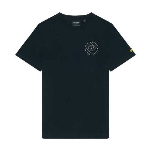 Front - Lyle & Scott Mens Stamp Logo T-Shirt