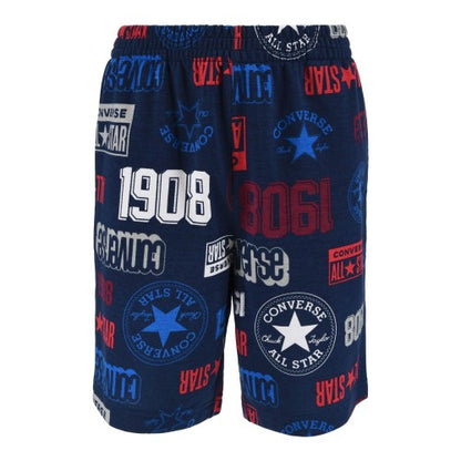 Front - Converse Boys All-Over Print Logo Shorts
