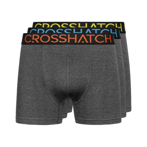Front - Crosshatch Mens Chasma Boxer Shorts (Pack of 3)