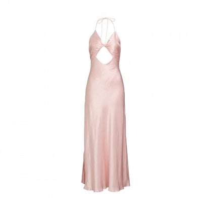Front - Bardot Womens Isola Halter Neck Viscose Maxi Dress