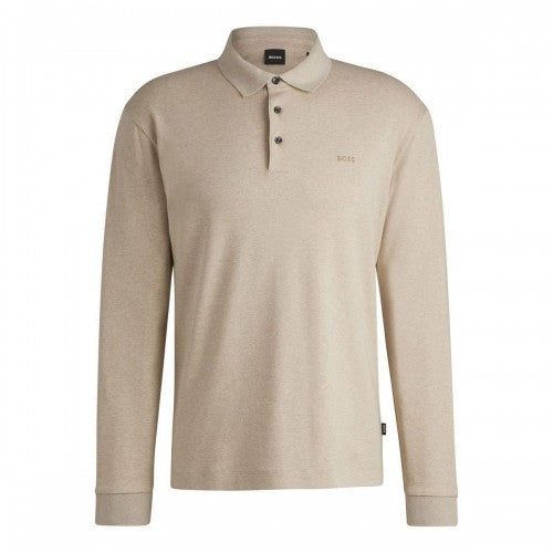 Front - Boss Mens Pado 30 Interlock Long-Sleeved Polo Shirt