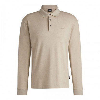 Front - Boss Mens Pado 30 Interlock Long-Sleeved Polo Shirt
