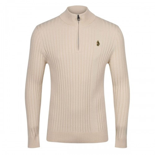 Front - Luke 1977 Mens Tickler Ribbed Funnel Neck Sweatshirt