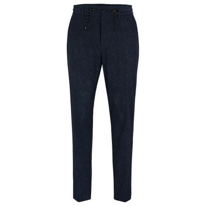 Front - Boss Mens Water Repellent Slim Trousers