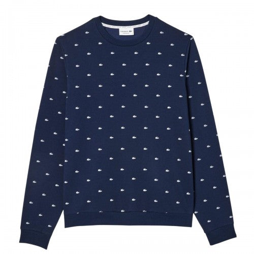 Front - Lacoste Mens Logo Lounge Sweatshirt