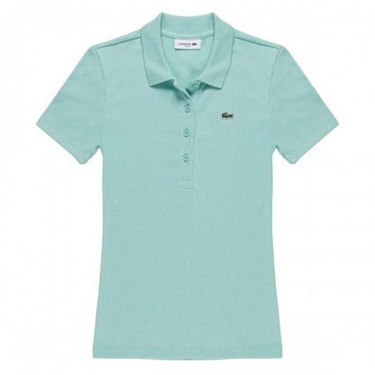 Front - Lacoste Womens/Ladies L.12.D Ribbed Slim Polo Shirt