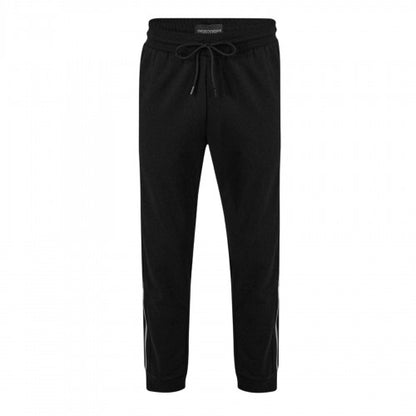 Front - Emporio Armani Mens French Terry Embroidered Logo Regular Joggers