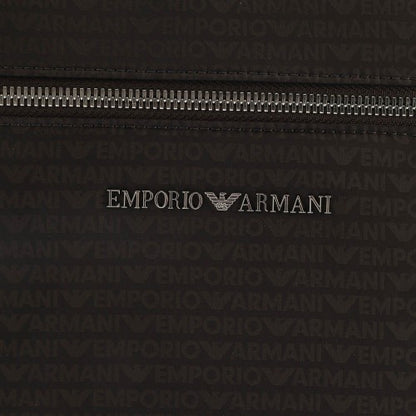 Front - Emporio Armani Logo Jacquard All-Over Print Shoulder Bag